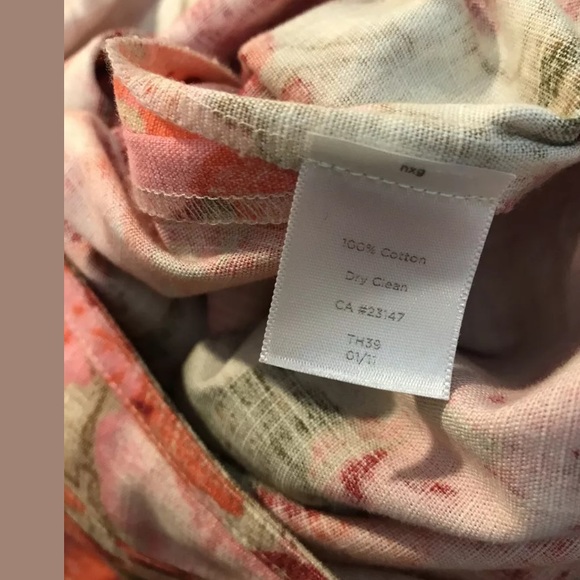 TALBOTS Garden Floral Straight Pencil Skirt pink green white flower abstract - Picture 5 of 6